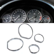 Chrome Silver Interior Dashboard Panel Ring Cover Fits 98-05 E46 330i 325i M3