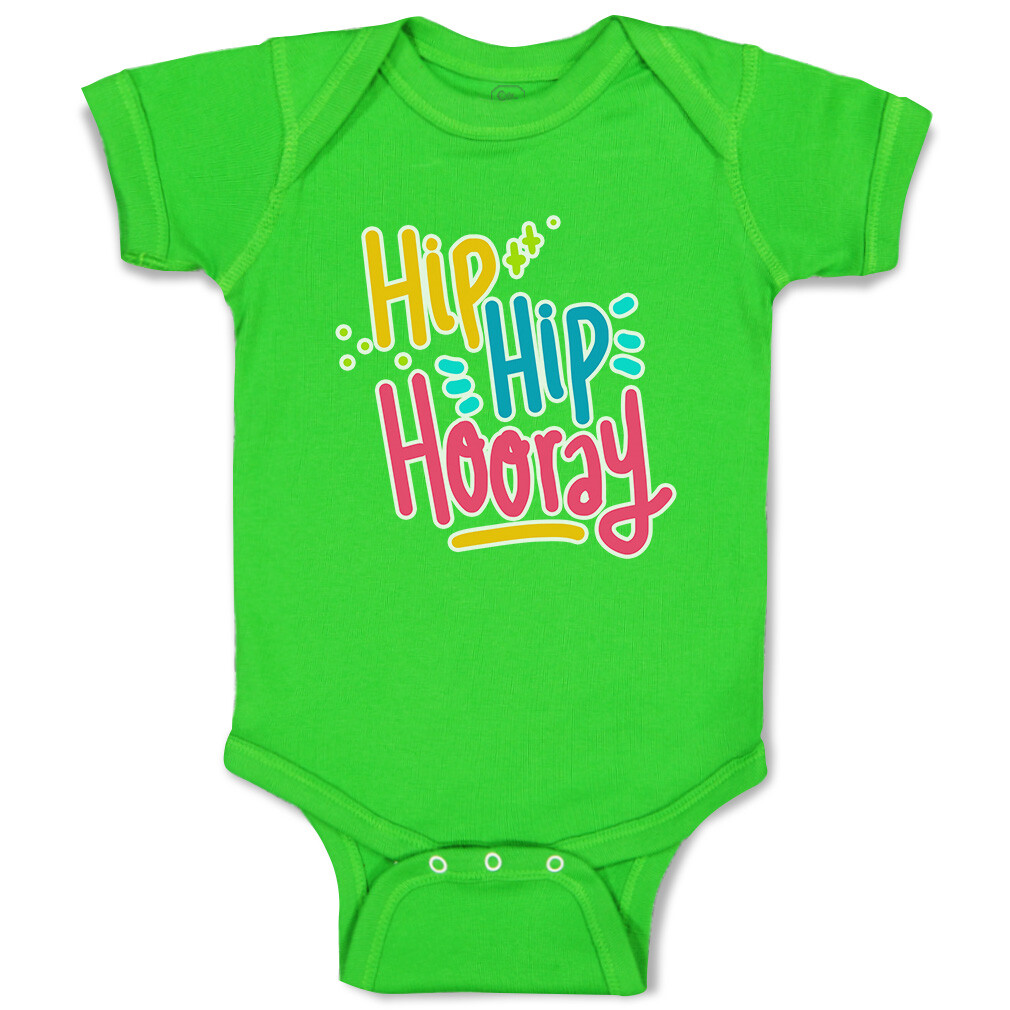 Baby Bodysuit Hip Hip Hooray Happy Birthday Funny Cotton Boy Girl Baby  Clothes