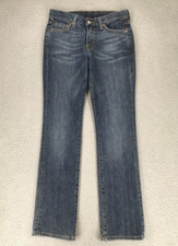 Lucky Brand Jeans Women Size 4 27 Straight Leg Mid Rise Distressed