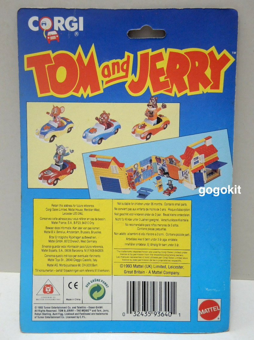 Mattel 1993 Corgi Tom and Jerry Diecast Car Jerry Version