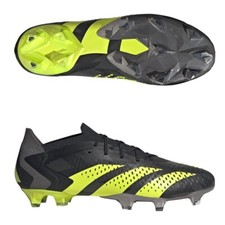 NEW ADIDAS PREDATOR ACCURACY 1 LOW FG SOCCER CLEATS IG0782 BLACK YELLOW SZ 9.5