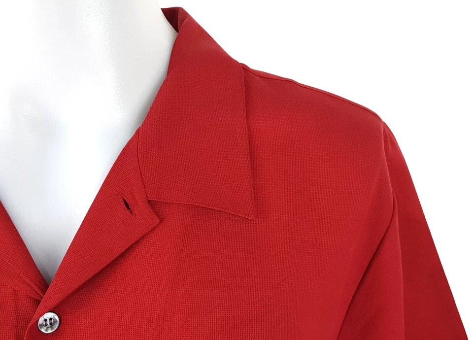 CAMISA DE NOCHE BRANDINI Para Hombres 100% SEDA ROJA LUJO S/S U/U/SUAVE - S - 40" - £69 Foto 2 de 4