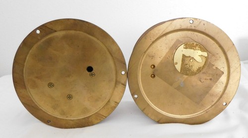 FINE BOSTON / CHELSEA 4.5" KEY WIND BRASS SHIP'S CLOCK & BAROMETER SET-WORKING - Picture 5 of 19