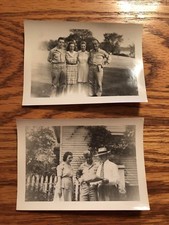 VTG. 1945 PHOTOGRAPH Of SOLDIER RETURNING HOME TO HIS SWEETHEART" ORIGINAL WW2