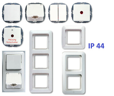 REV Düwi AquaKombi weiß IP44 UP Steckdose Dimmer Wechsel Kontroll Schalter