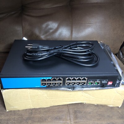 Keeplink 19-Port Network Switch 16-Megaibt Poe 30w Per Port KP-9000-19GTP NEW!!!