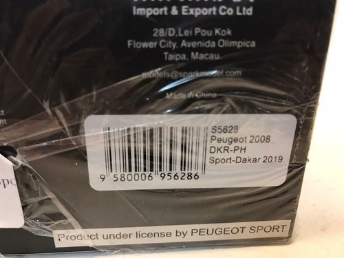 Spark Peugeot 3008 Dkr-Ph #325 Lachaume Sport Dakar 2019 1/43 S5628 - Imagen 3 de 3