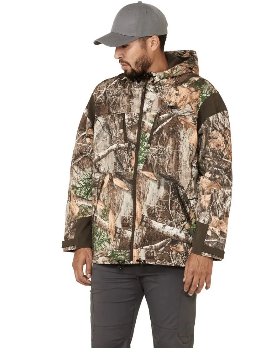 Wrangler ATG Men's All-Terrain Camo Zip-Front Hooded Softshe