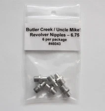 6 Revolver Nipples 6x.75  Fits #11 Caps- For Pietta 1858, 1851, 1860 - Stainless