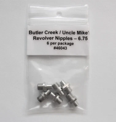 BUTLER CREEK FOR PIETTA BRAND RECOLVERS 6 Revolver Nipples 6x.75 Fits #11 Caps- For Pietta 1858, 1851, 1860 - Stainless
