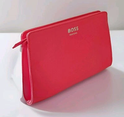 BOSS Alive Clutch Pouch Kosmetiktasche Pochette Korall Rot Tasche