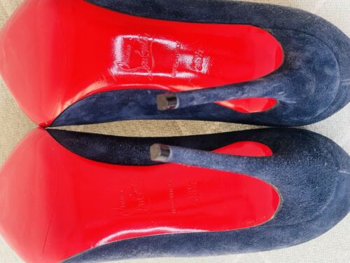 Christian Louboutin Red Bottom Heels Sz 6.5-Navy