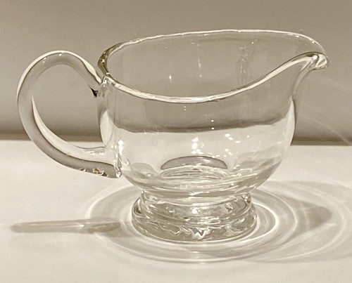 Vintage Hand Blown Glass Sauce Boat/ Creamer - Picture 2 of 15