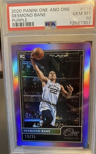 2020 Panini One And One Purple Desmond Bane /25 PSA 10