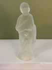 Frosted Glass Christmas Nativity Figures Set of 8 Pieces Open Box 3 Kings Jesus — photo 8
