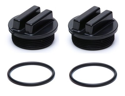 ATIE Black 1-1/2'' Threaded Pool Filter Drain Plug Cap Winterizing