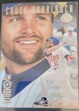 1996 Studio #21 Chuck Knoblauch Great Condition Sleeved Face Card 