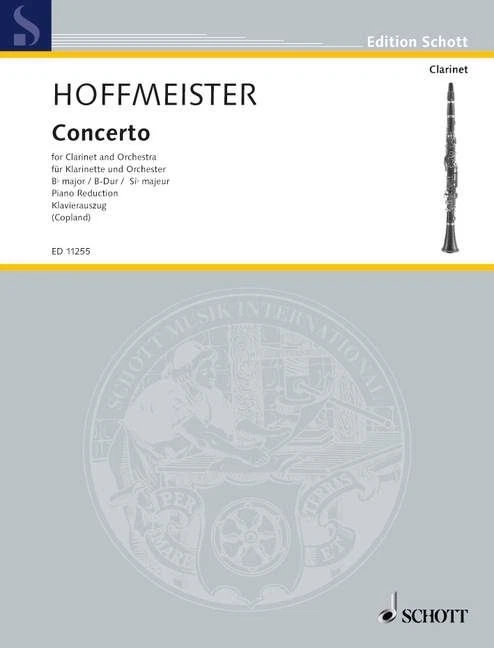 Concerto in Bb for Clarinet and Orchestra Franz Anton Hoffmeister Book [Softcove - Image 2 of 3