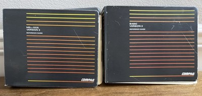 VINTAGE  1985 COMPAQ MS-DOS AND BASIC VERSION 3 REFERENCE GUIDE BOOKS LOT OF 2