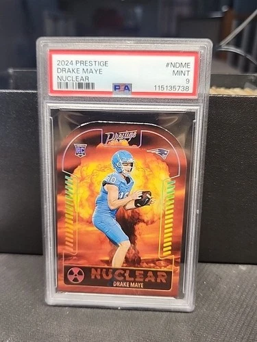 2024 Panini Prestige Nuclear #DME Drake Maye Rookie RC PSA 9 MINT