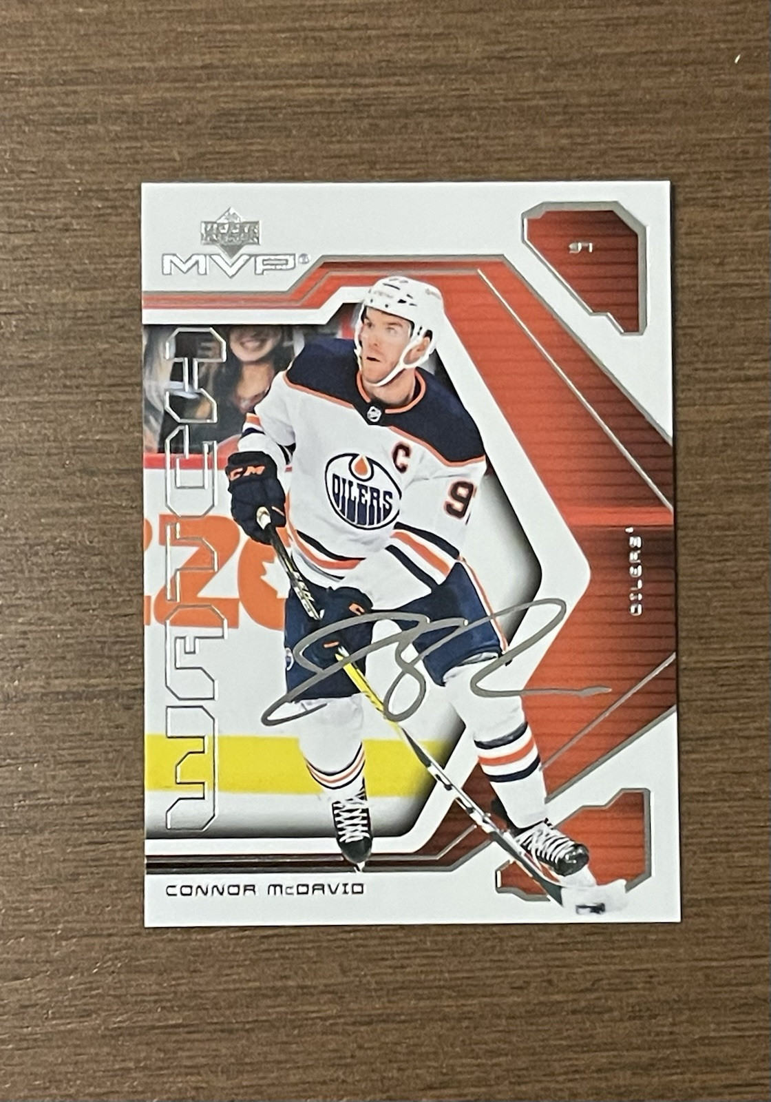 Connor McDavid Silver Auto Script Parallel MVP Watch - 2021-22 Upper Deck MVP