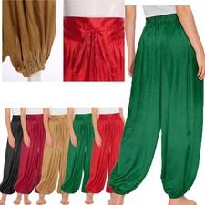 Women Trousers Folk Pants Halloween Belly Dance Tribal Harem Loose Dancewear