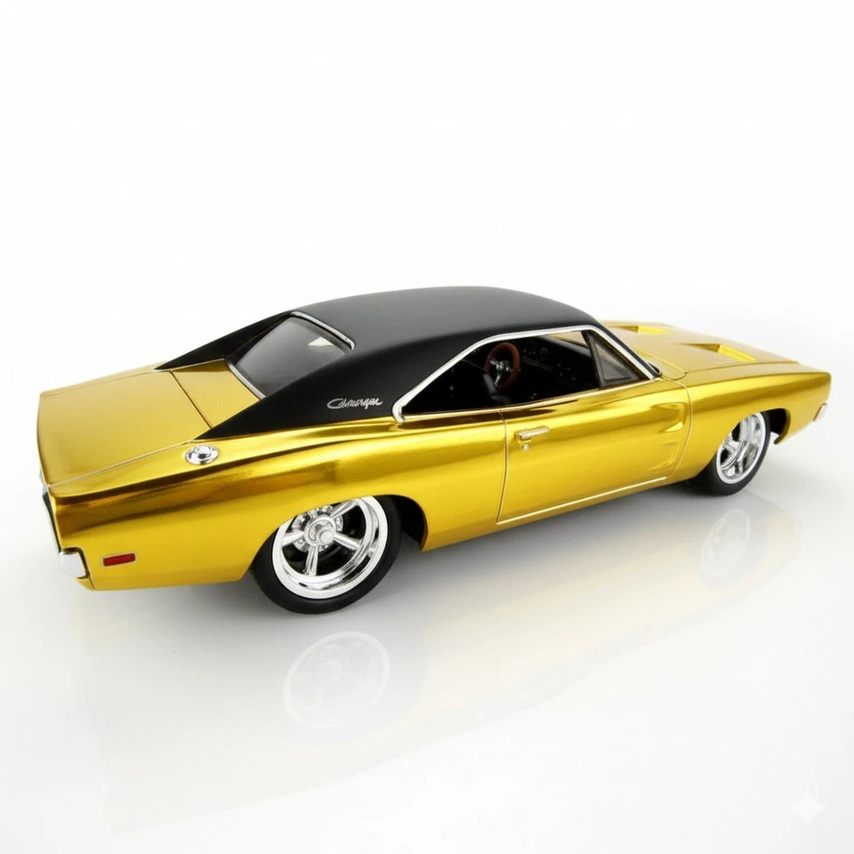 Dodge Charger R/T amarillo Spectraflame 1969 exclusivo de Hot Wheels 2023 RLC Foto 3 de 4