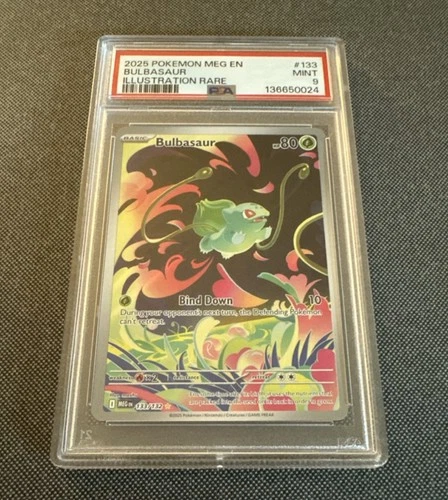 Pokémon Bulbasaur Me01: Mega Evolution Illustration Rare #133/132 Holo PSA 9
