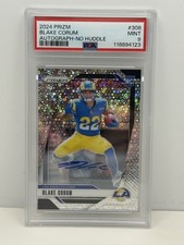 2024 Prizm BLAKE CORUM Rookie Autograph - #308 No Huddle Prizm AUTO RC PSA 9