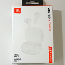 JBL Vibe Flex True Wireless Bluetooth In-Ear Earbuds White Deep Bass Ambient