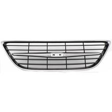Grille For 2003-2007 Saab 9-3 Center Chrome Shell Black Insert New Body Style