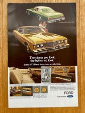 Ford Galaxie 500 Hardtop & Brougham LTD Oldtimer 1973 Vintage Ad Werbung Reklame
