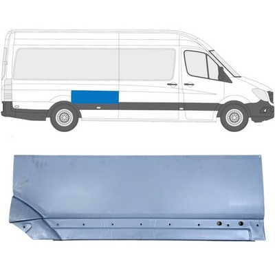 Mercedes Sprinter Crafter 2006- Lang Hinten Radlauf Reparaturblech / Rechts