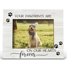 Your Pawprints are Forever in Our Heart Pet Memory Picture Photo Frame,Pet Do...