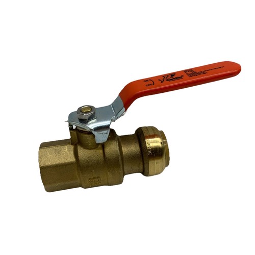 SHARKBITE 1" BALL VALVE PEX-COPPER/CUIVRE CPVC. PE-RT 22187-0000LF up to 200PSI