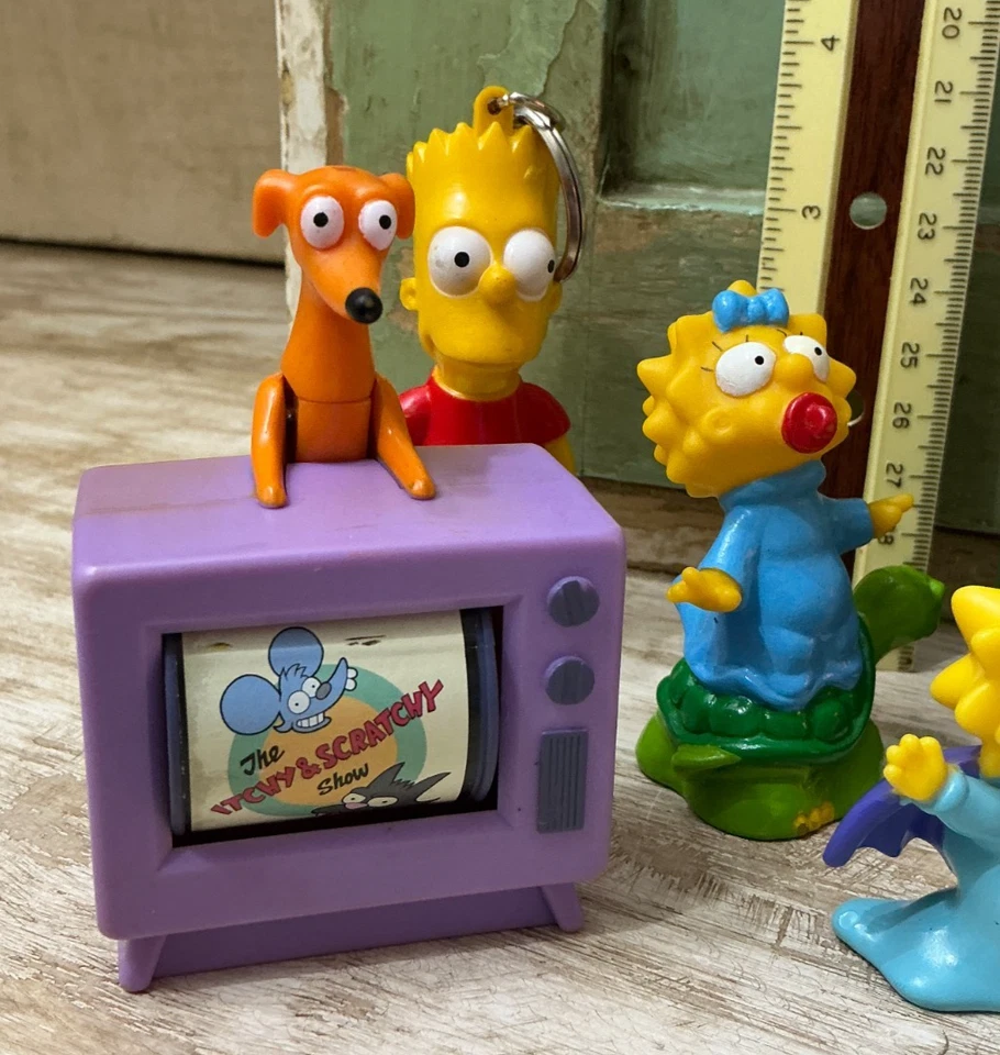 Lote de 5 Juguetes Simpson 1990-2011 Bart Llavero Maggie Burger King Itchy Scratchy Foto 4 de 4