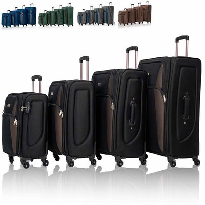 Softshell Luggage Expandable 4 Piece Set Suitcase Lightweight Luggage Travel Set
