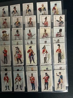 cigarette cards regimental uniforms full set 1914