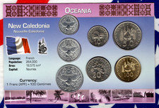 Littleton World Coin Set New Caledonia  UNC 1,2,5,10,20,50,100 Francs 2013