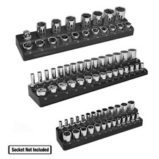 3pcs Magnetic Socket Organizer Storage Holder Set 14 38 12 Drive Metric