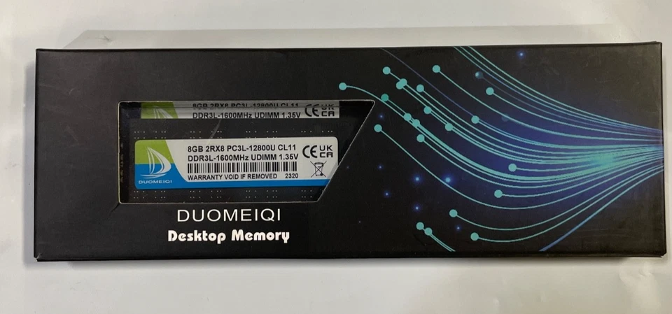 Duomeiqi 8GB 2RX8 PC3L-12800U CL11 DDR3L-1600MHz UDIMM 1.35V Kit - Image 4 of 4
