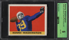 1948 Leaf #17 KENNY WASHINGTON Black Name On Front ROOKIE RAMS MBA EX-MT 6