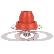 Silicone Metal Roof Pipe Flashing Stove Jack Kit Tent Heat Resistant Round Base