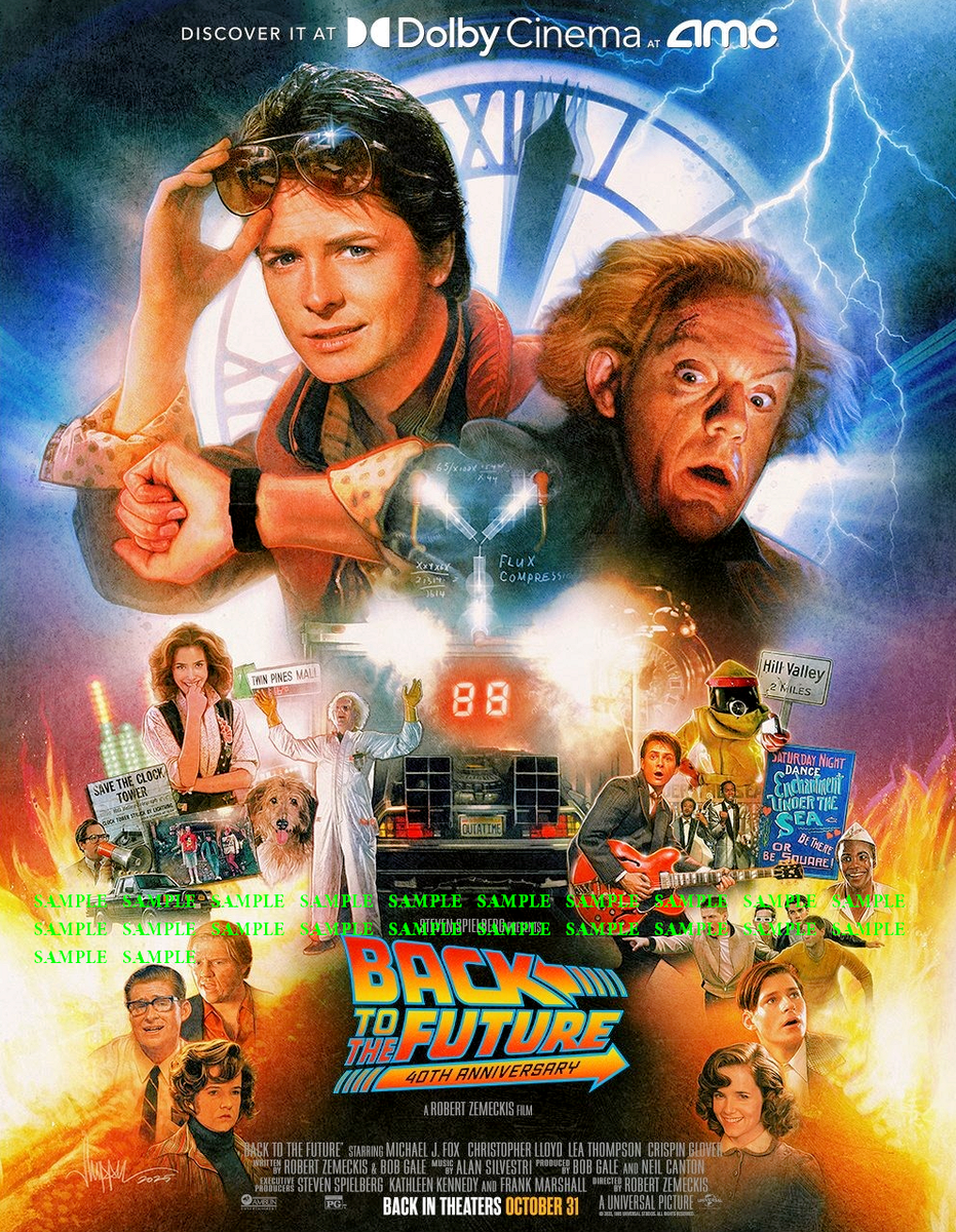 2025 Back to the Future 40th Anniversary 11x14 Movie Poster