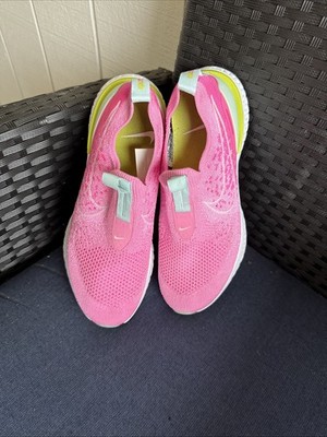 Nike Epic Phantom React Flyknit Shoe White Hot Pink Lime Green Women's 8.5