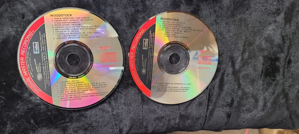 WOODSTOCK 1 & 2 Original Master Recording MFSL CD 4 Disc Set Mobile Fidelity - Image 4 of 4