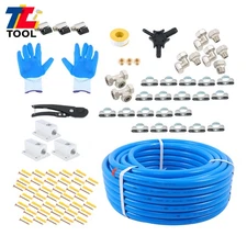 Compressed Air Kit 3/4"x100ft, Aluminum Piping - Quick Connect, Leak-Proof