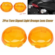 2X orange Turn Signal Light Lens Cover Fit For Harley Dyna Softail Sportster