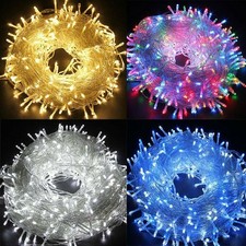 100-500 LED String Fairy Lights Xmas Christmas Outdoor Indoor Home Mains Plug in