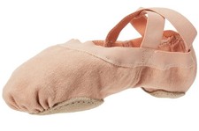 Women's Split Sole Stretch Canvas Ballet Shoe, Pink, Size 4.5 Medium